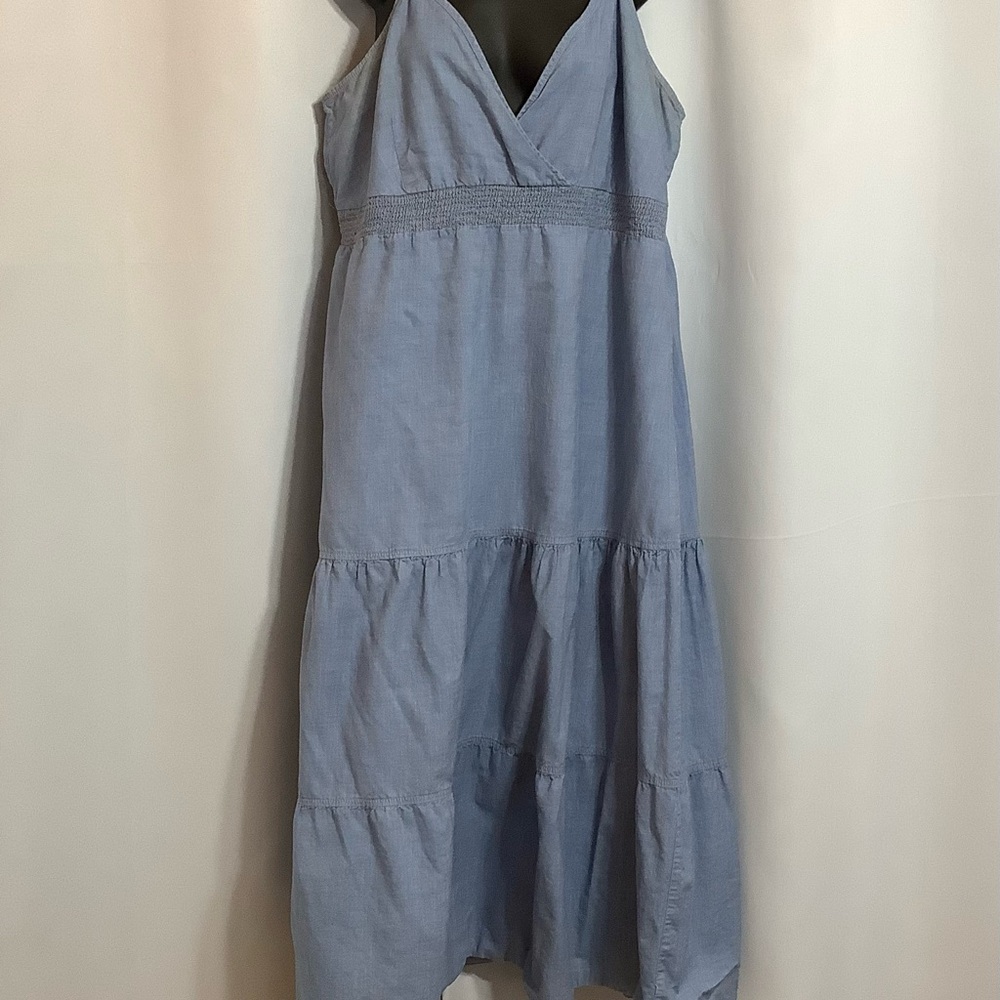 M&S Mode Dress Women’s Size XL Loose Fit Light Denim Cotton Maxi